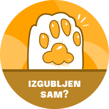 Paw&back tag Narandžasta Šapica