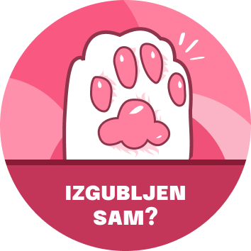Paw&back tag Roze Šapica